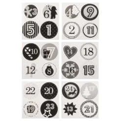 Adventskalender Askar Svart/Silver