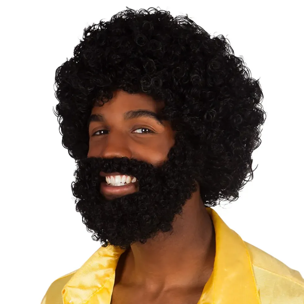 Afro Perukset Svart