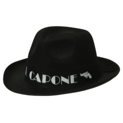 Al Capone Svart Gangsterhatt