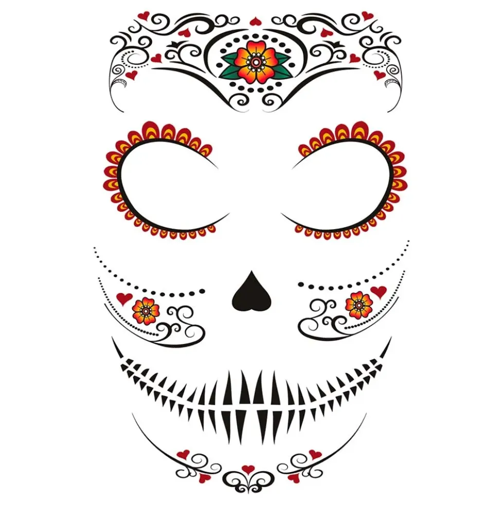 Ansiktstatueringar Day of the Dead