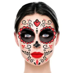 Ansiktstatuering Day of the Dead Glitter
