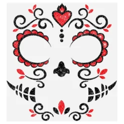 Ansiktstatuering Day of the Dead Glitter