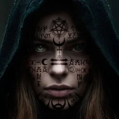 Ansiktstatuering Satanisk