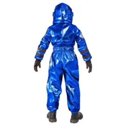 Astronaut Blå Metallic Barn Maskeraddräkt
