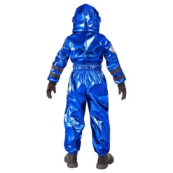 Astronaut Blå Metallic Barn Maskeraddräkt