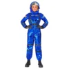 Astronaut Blå Metallic Dam Maskeraddräkt