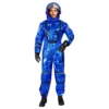 Astronaut Blå Metallic Herr Maskeraddräkt