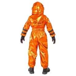 Astronaut Orange Metallic Barn Maskeraddräkt