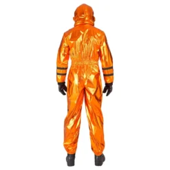 Astronaut Orange Metallic Herr Maskeraddräkt