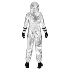 Astronaut Silver Metallic Dam Maskeraddräkt