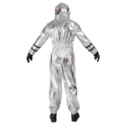 Astronaut Silver Metallic Herr Maskeraddräkt