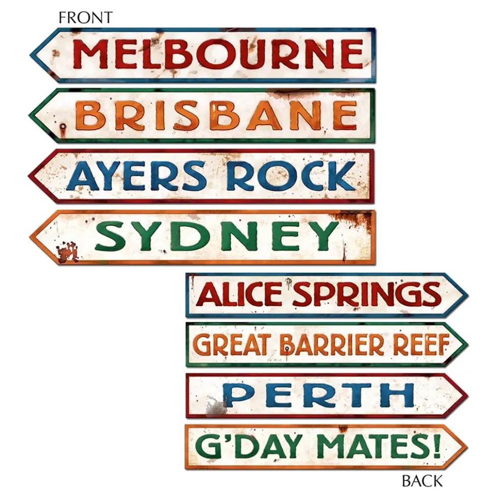 Australienska Vägskyltar Dekoration