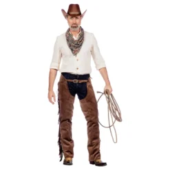 Autentiska Western Chaps Herr Bruna