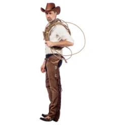 Autentiska Western Chaps Herr Bruna