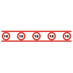 Avspärrningsband Trafikskylt 18