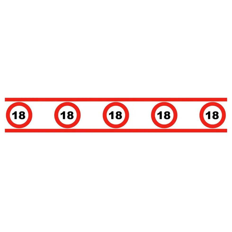 Avspärrningsband Trafikskylt 18