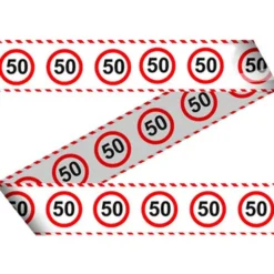 Avspärrningsband Trafikskylt 50