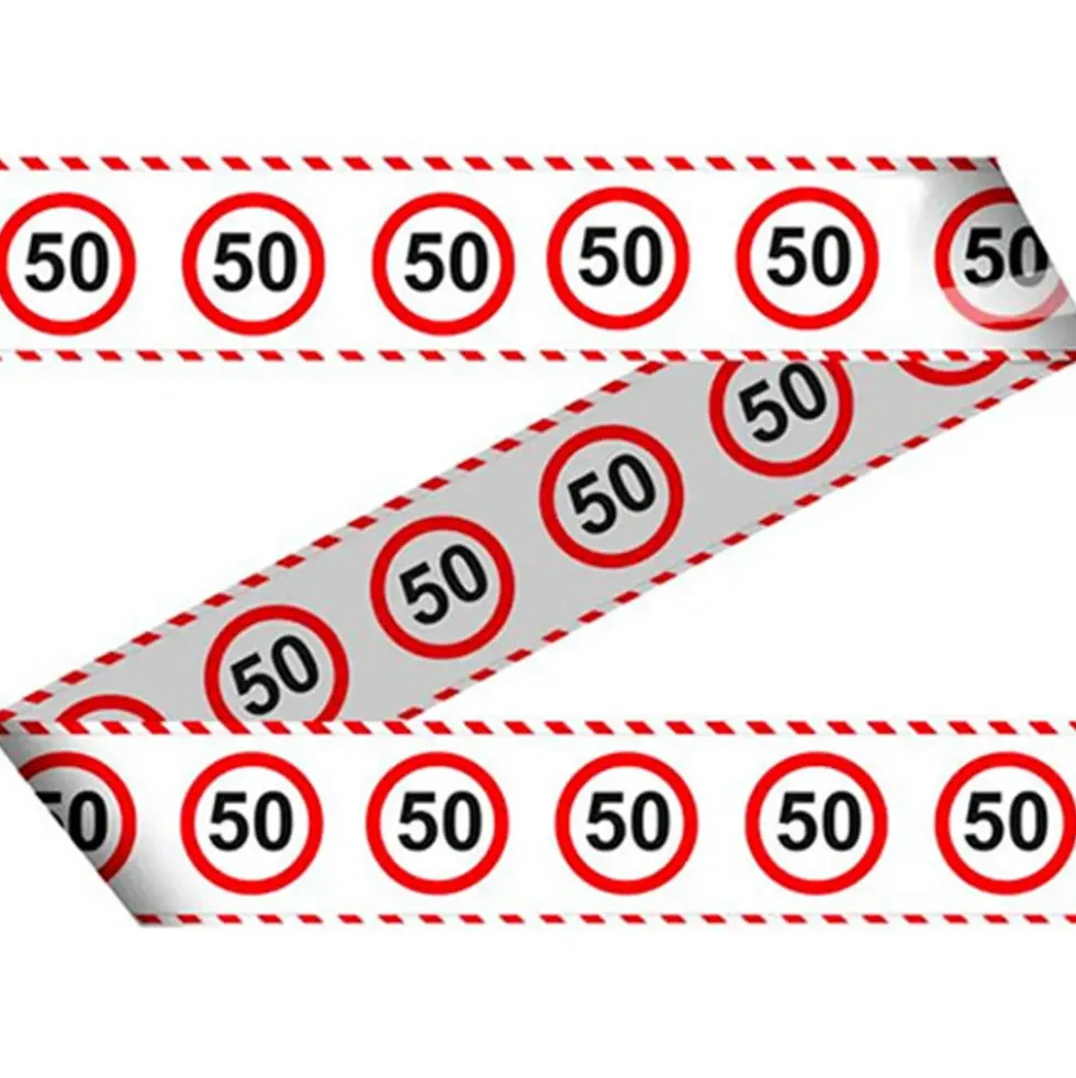 Avspärrningsband Trafikskylt 50