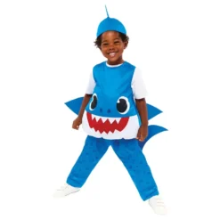 Baby Shark Blå Barn Maskeraddräkt