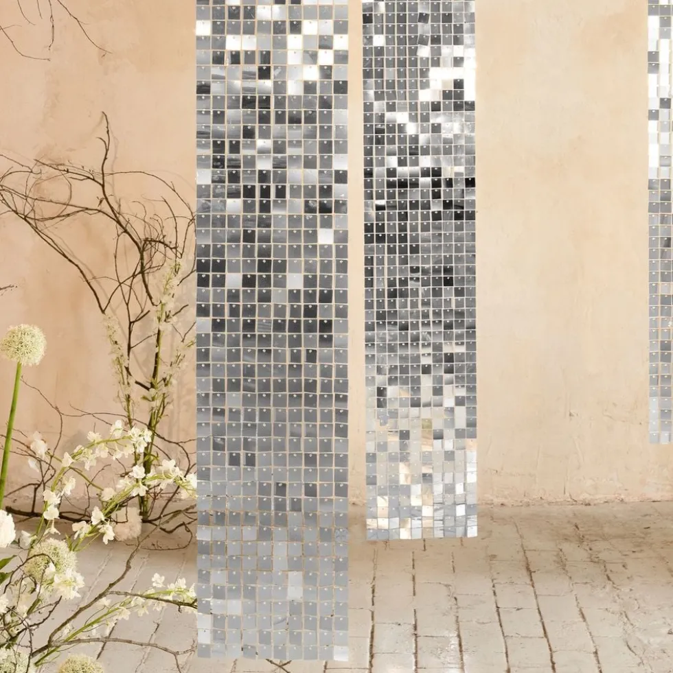 Backdrop Paljettpanel Silver