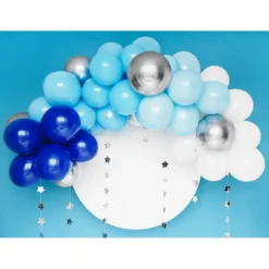 Ballongbåge Blå/Ljusblå/Silver Kit