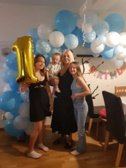 Ballongbåge Blå/Vit