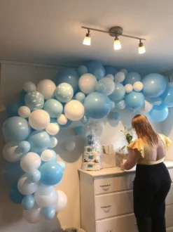 Ballongbåge Blå/Vit
