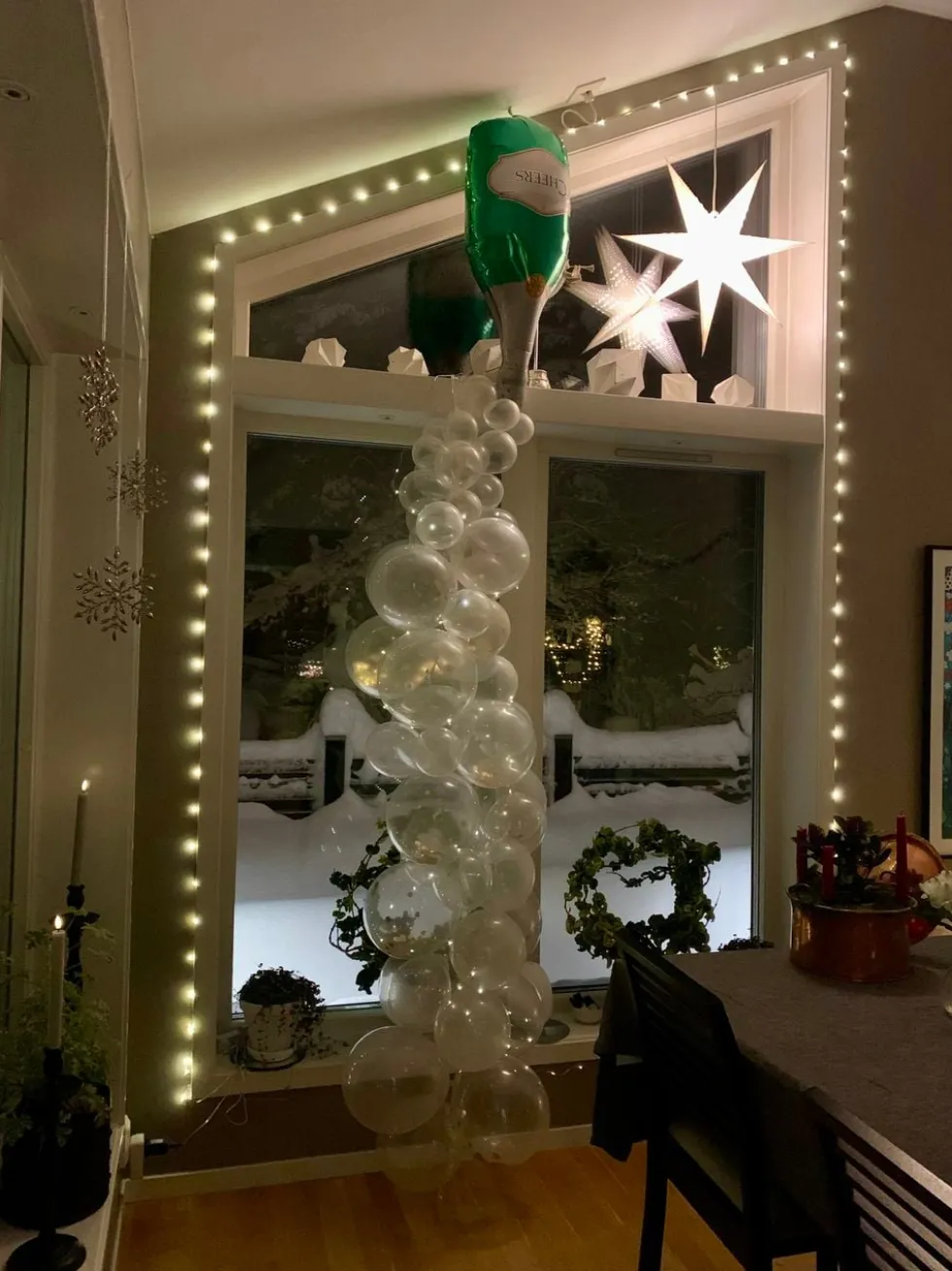 Ballongbåge Champagneflaska
