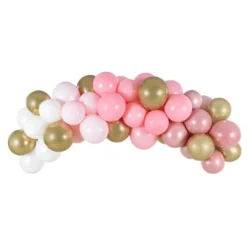 Ballongbåge Rosa/Guld Kit