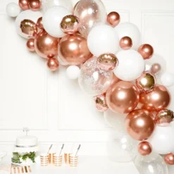 Ballongbåge Roséguld/Vit