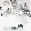 Ballongbåge Silver/Vit