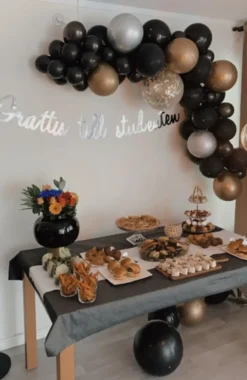 Ballongbåge Svart/Guld