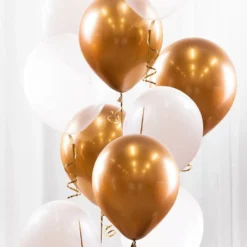 Ballongbukett Guld/Krom