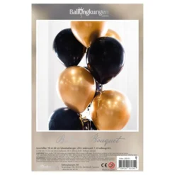 Ballongbukett Svart/Guld