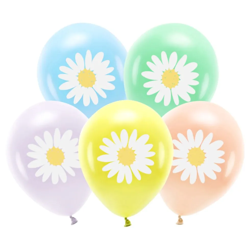 Ballonger Blommor Flerfärgade