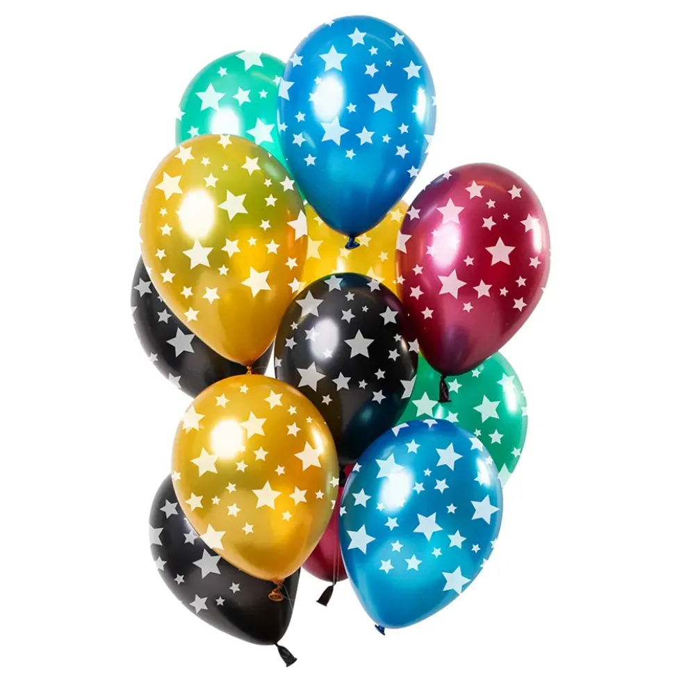 Ballonger Flerfärgade med Stjärnor