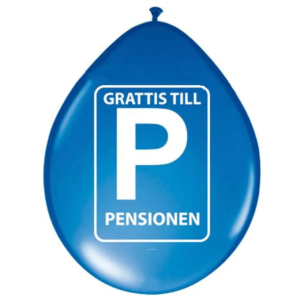 Ballonger Grattis till Pensionen