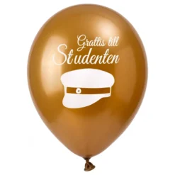 Ballonger Grattis till Studenten Guld