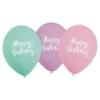Ballonger Happy Birthday Pastell