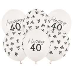 Ballonger Happy 40 med Rosetter
