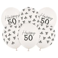 Ballonger Happy 50 med Rosetter