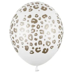 Ballonger Leopardmönster Guld/Vit