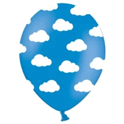 Ballonger med Moln Blå