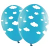 Ballonger med Moln Blå