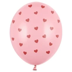 Ballonger Rosa med Hjärtan