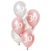 Ballonger Rosa/Vit 30 År