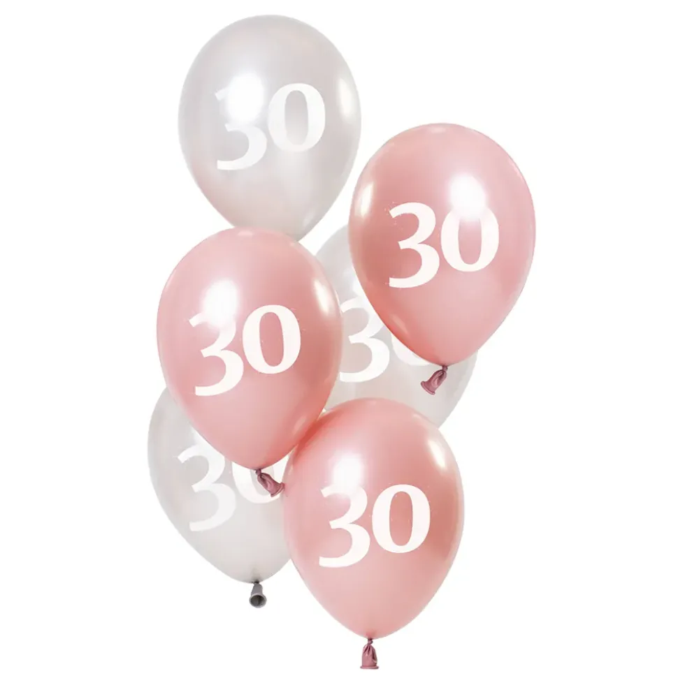Ballonger Rosa/Vit 30 År