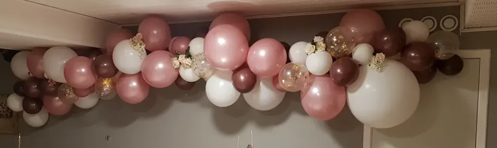 Ballonger Roséguld Runda Stora