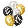 Ballonger 40 Svart/Silver/Guld