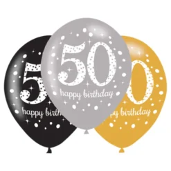 Ballonger Svart/Silver/Guld 50
